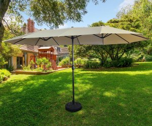 Fancy Garden Parasol ogrodowy TILIA 245x270x460 duży solidny składany z korbką beżowy 7