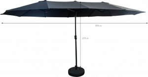 Fancy Garden Parasol ogrodowy TILIA 245x270x460 duży solidny składany z korbką ciemnoszary 3