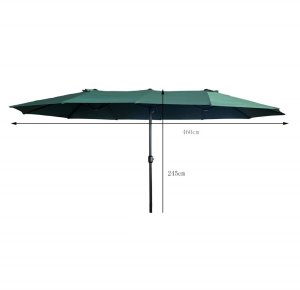Fancy Garden Parasol ogrodowy TILIA 245x270x460 duży solidny składany z korbką ciemnozielony 3