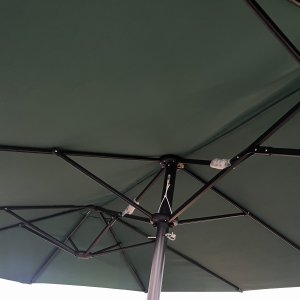 Fancy Garden Parasol ogrodowy TILIA 245x270x460 duży solidny składany z korbką ciemnozielony 5