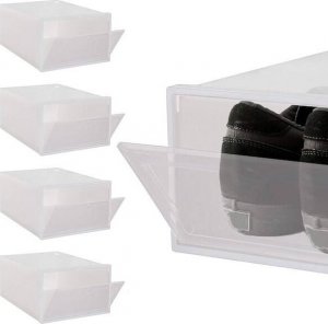 Springos Organizer na buty 30x21x12 cm zestaw 5 szt. pojemniki z otwieraną klapą UNIWERSALNY 4