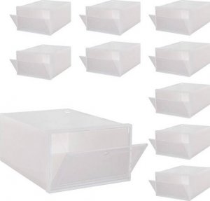 Springos Organizer na buty 30x21x12 cm zestaw 5 szt. pojemniki z otwieraną klapą UNIWERSALNY 9