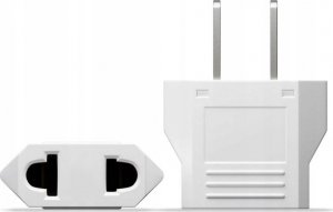 Adapter AV Adapter sieciowy przejściówka z EU na USA biały 1