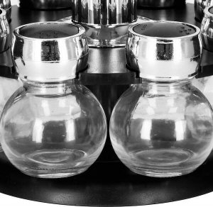 Springos Stojak na przyprawy 8 szt. obrotowy słoiczki przyprawnik UNIWERSALNY 5