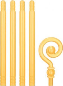 Springos Laska św. Mikołaja 145cm, pastorał składany złoty UNIWERSALNY 4