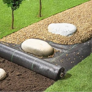 Springos Agrowłóknina antychwastowa agrotkanina 70g czarna mata 1,1x50m + kotwy mocujące 50 szt. kołki UNIWERSALNY 17