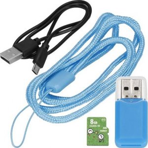 Aparat cyfrowy Springos Aparat dla dzieci cyfrowa kamera full HD z kartą 8GB niebieski UNIWERSALNY 8