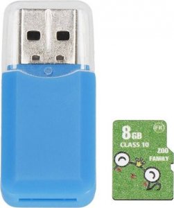 Aparat cyfrowy Springos Aparat dla dzieci cyfrowa kamera full HD z kartą 8GB niebieski UNIWERSALNY 9