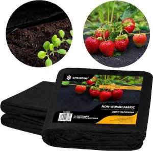 Springos Agrowłóknina antychwastowa agrotkanina 50g czarna mata 1,6x5 m UNIWERSALNY 3