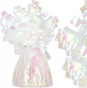 Springos Obciążenie do balonów 130 g foliowe ciężarek biały holo UNIWERSALNY 2