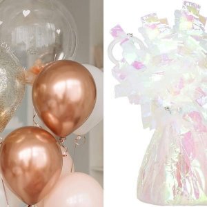 Springos Obciążenie do balonów 130 g foliowe ciężarek biały holo UNIWERSALNY 5