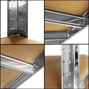 Springos Regały metalowe 2 szt. z 5 półkami 180x90x40cm 875kg do garażu, piwnicy UNIWERSALNY 10