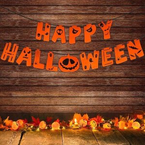 Springos Dekoracje na Halloween girlanda 200 cm napis happy halloween ozdoby UNIWERSALNY 3