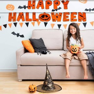 Springos Dekoracje na Halloween girlanda 200 cm napis happy halloween ozdoby UNIWERSALNY 6