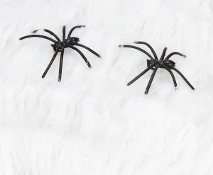 Springos Dekoracja na Halloween pajęczyna z 2 pająkami 20g ozdoba sieć pajęcza 1,9 m UNIWERSALNY 8