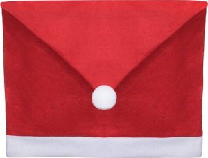 Springos Pokrowiec na krzesło, czapka Mikołaja czerwona zestaw 4 szt. UNIWERSALNY 4