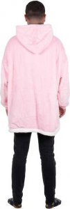 Springos Kocobluza damska oversize koc bluza 2w1 z kapturem ciepła różowa UNIWERSALNY 13