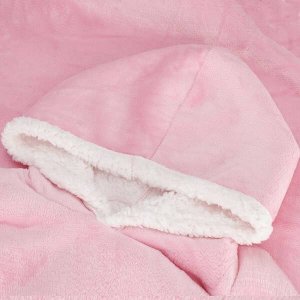 Springos Kocobluza damska oversize koc bluza 2w1 z kapturem ciepła różowa UNIWERSALNY 31