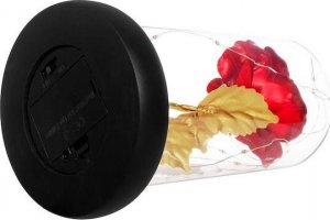 Springos Wieczna róża w szkle 22 cm świecąca ozdoba LED prezent czerwona UNIWERSALNY 8