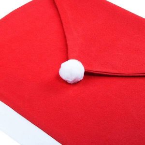 Springos Pokrowiec na krzesło, czapka Mikołaja czerwona zestaw 6 szt. UNIWERSALNY 14