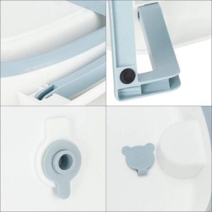 Springos Wanienka dla dzieci silikonowa składana miętowo-biała UNIWERSALNY 6