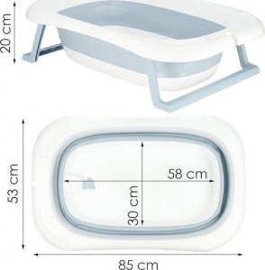 Springos Wanienka dla dzieci silikonowa składana miętowo-biała UNIWERSALNY 9