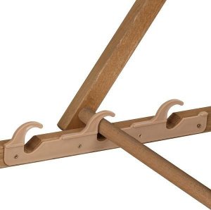 Springos Leżak ogrodowy składany impregnowany z podłokietnikami czerwono-biały UNIWERSALNY 3