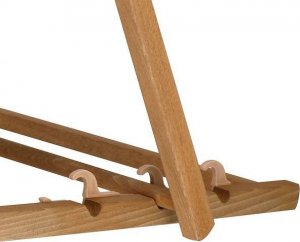 Springos Leżak ogrodowy składany impregnowany z podłokietnikami czerwono-biały UNIWERSALNY 4