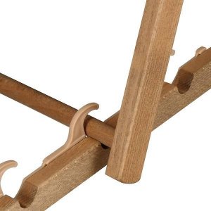 Springos Leżak ogrodowy składany impregnowany z podłokietnikami czerwono-biały UNIWERSALNY 5