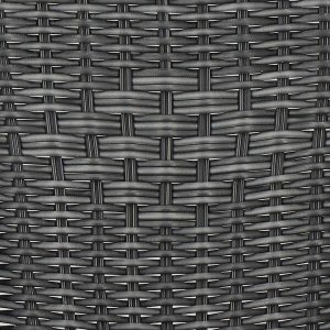 Springos Krzesło ogrodowe 4 szt. plecione na taras metalowe szare zestaw UNIWERSALNY 5