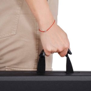 Springos Stół składany cateringowy 180 cm bankietowy stolik ogrodowy, turystyczny walizka czarna UNIWERSALNY 18