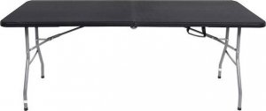 Springos Stół składany cateringowy 180 cm bankietowy stolik ogrodowy, turystyczny walizka czarna UNIWERSALNY 10