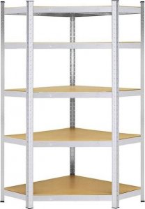 Springos Regał metalowy narożny z 5 półkami 180x90x40 cm 875 kg do garażu, piwnicy UNIWERSALNY 12