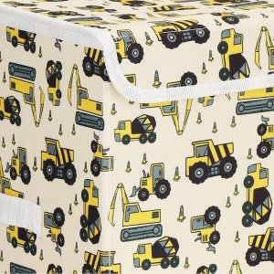 Springos Pudełko do przechowywania zabawek 42x32x30cm organizer zamykany, koparki UNIWERSALNY 3