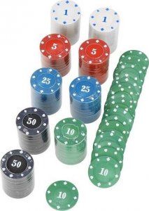 Springos Zestaw do pokera 200 żetonów karty mata Texas UNIWERSALNY 13