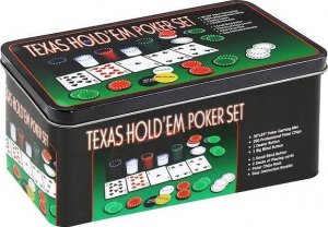 Springos Zestaw do pokera 200 żetonów karty mata Texas UNIWERSALNY 6