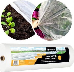 Springos Agrowłóknina zimowa 70g/m2 otulina gruba 50x3,2m biała UNIWERSALNY 1