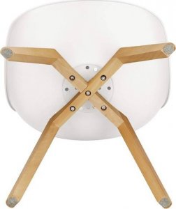 Springos Krzesło skandynawskie 4 szt. do kuchni salonu jadalni Verde tapicerowana poduszka białe UNIWERSALNY 9