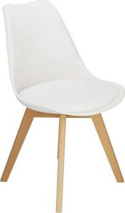 Springos Krzesło skandynawskie do kuchni salonu jadalni Verde tapicerowana poduszka białe UNIWERSALNY 8