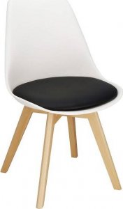 Springos Krzesło skandynawskie krzesła 4 szt. do kuchni salonu jadalni Verde biało-czarne UNIWERSALNY 12