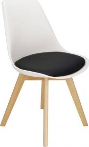 Springos Krzesło skandynawskie krzesła 4 szt. do kuchni salonu jadalni Verde biało-czarne UNIWERSALNY 3