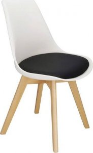 Springos Krzesło skandynawskie krzesła 4 szt. do kuchni salonu jadalni Verde biało-czarne UNIWERSALNY 4