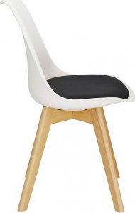 Springos Krzesło skandynawskie krzesła 4 szt. do kuchni salonu jadalni Verde biało-czarne UNIWERSALNY 5
