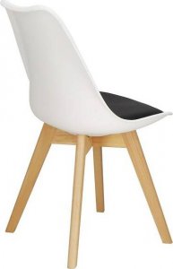 Springos Krzesło skandynawskie krzesła 4 szt. do kuchni salonu jadalni Verde biało-czarne UNIWERSALNY 6