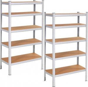 Springos Regały metalowe 2 szt. z 5 półkami 180x90x30cm 875kg do garażu, piwnicy UNIWERSALNY 14
