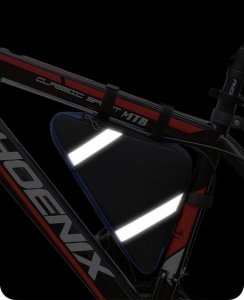 Torba na rower Sakwa rowerowa z odblaskiem 1,5 l 4