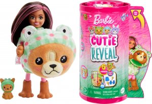 Lalka Barbie Mattel Cutie Reveal Chelsea Piesek-Żaba Seria Kostiumy Zwierzaczki HRK29 1