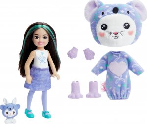Lalka Barbie Mattel Cutie Reveal Chelsea Króliczek-Koala Seria Kostiumy Zwierzaczki HRK31 4