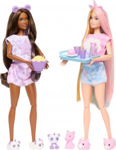Lalka Barbie Mattel Cutie Reveal Piżama party zestaw HRY15 2