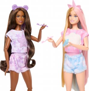 Lalka Barbie Mattel Cutie Reveal Piżama party zestaw HRY15 3